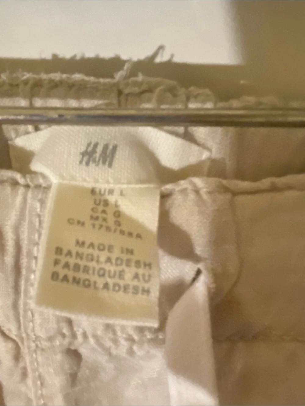 H&M Women’s Drawstring Linen Pants - Beige Size Large